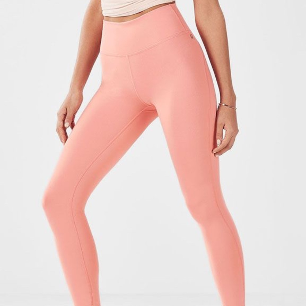 Fabletics High-Waisted PowerHold® Legging in Papaya